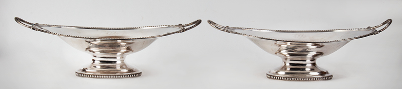 Silver Baskets, Pair, Oval, by William Adams, New York City MARK OF WILLIAM L. ADAMS, entire view 2