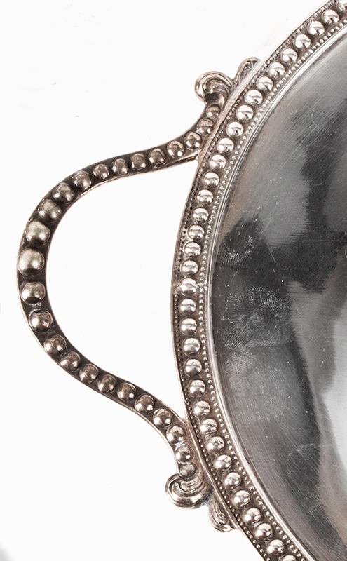 Silver Baskets, Pair, Oval, by William Adams, New York City MARK OF WILLIAM L. ADAMS, detail view 2