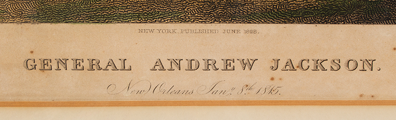 Engraving, General Andrew Jackson, After John Vanderlyn, New Orleans John Vanderlyn, American, Kingston, New York (1775–1852), detail view