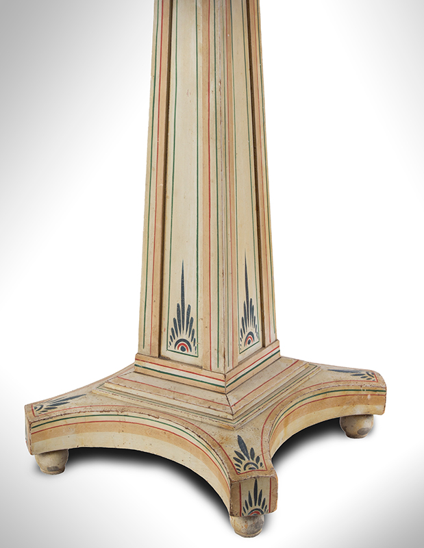 A Fine Country Classical Paint Decorated Center Table, Exquisite Design New England, Possibly Maine, pedestal