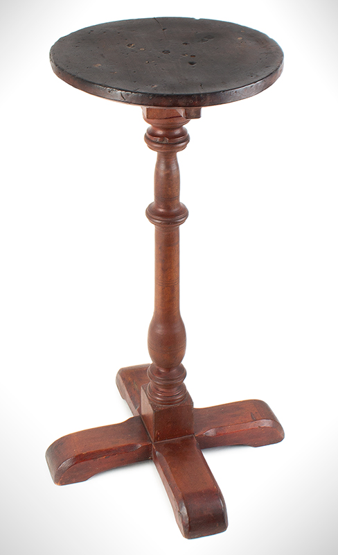 Candlestand, X-Base, Red Paint, Pennsylvania, entire view 2