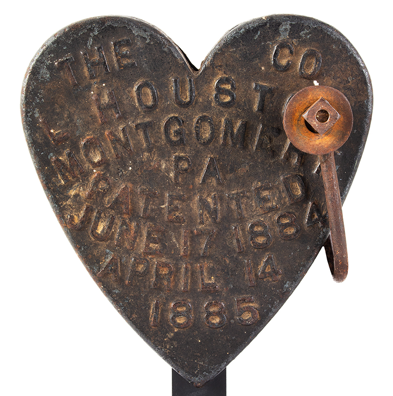 Cast Iron Heart, Swing Saw Counterweight, L. Houston Co., Montgomery, PA, entire view 2