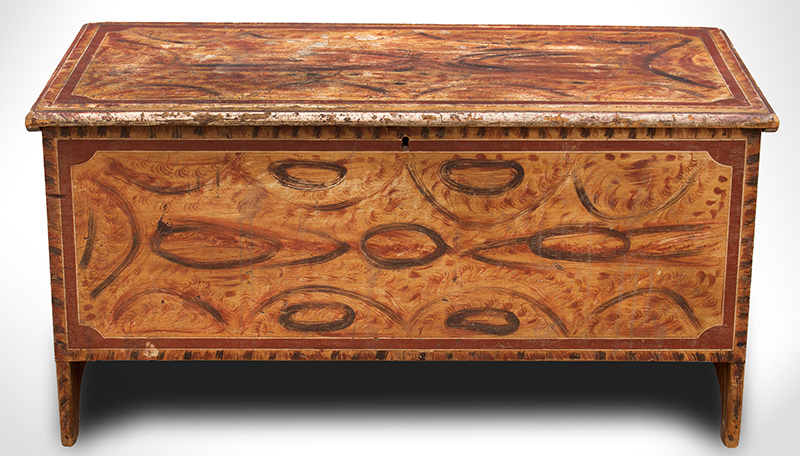 Blanket Chest, Boldly Paint Decorated, Vermont, entire view 2