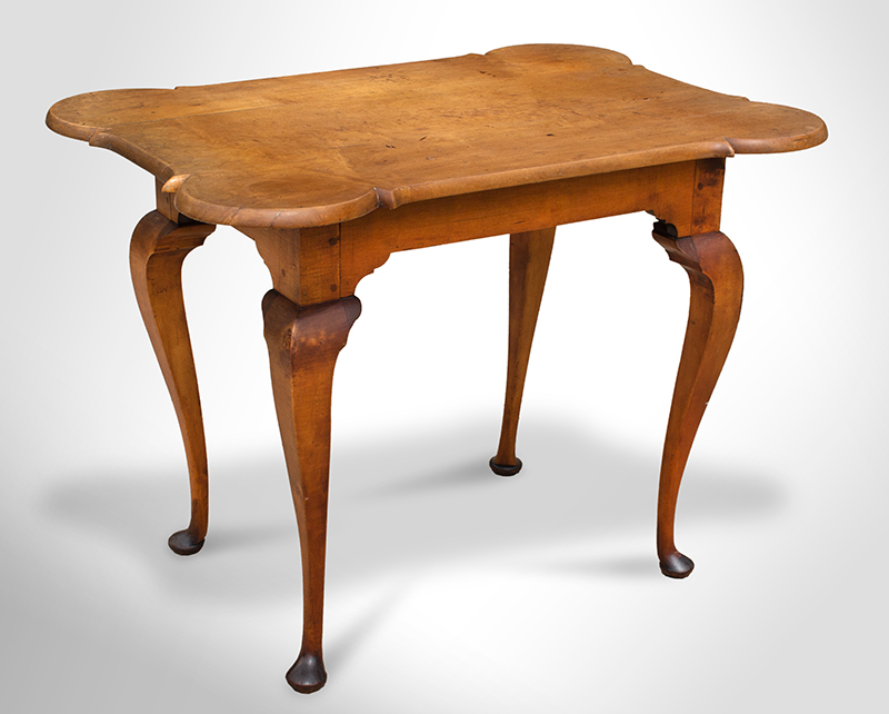 Tea Table, Queen Anne Porringer Top Table, Newport, Rhode Island, or Vicinity, entire view