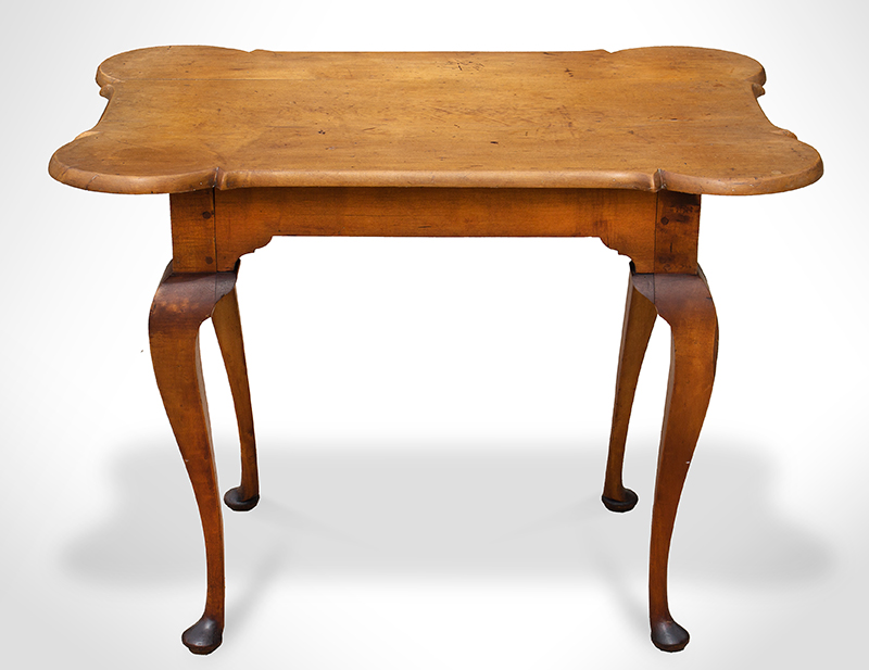 Tea Table, Queen Anne Porringer Top Table, Newport, Rhode Island, or Vicinity, entire view 2