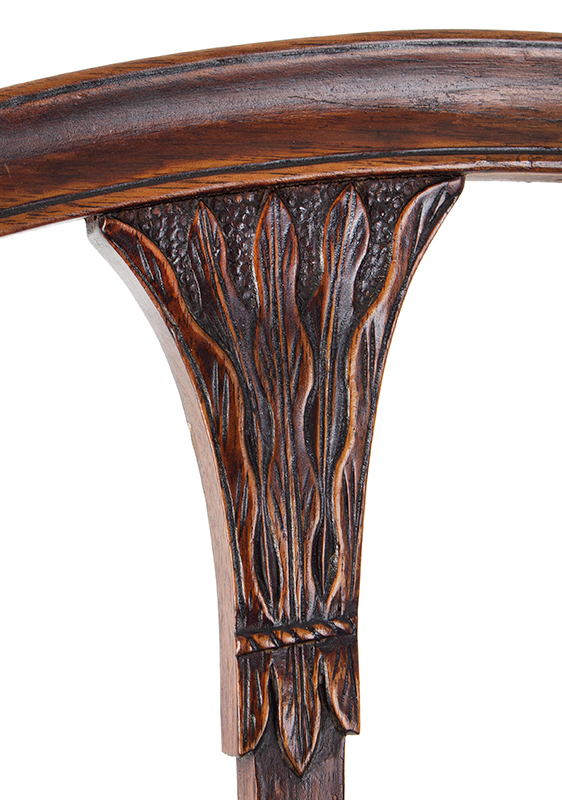 Seven Federal Carved Side Chairs & One Armchair *Four Additional Chairs Available Salem, Massachusetts, detail view 3