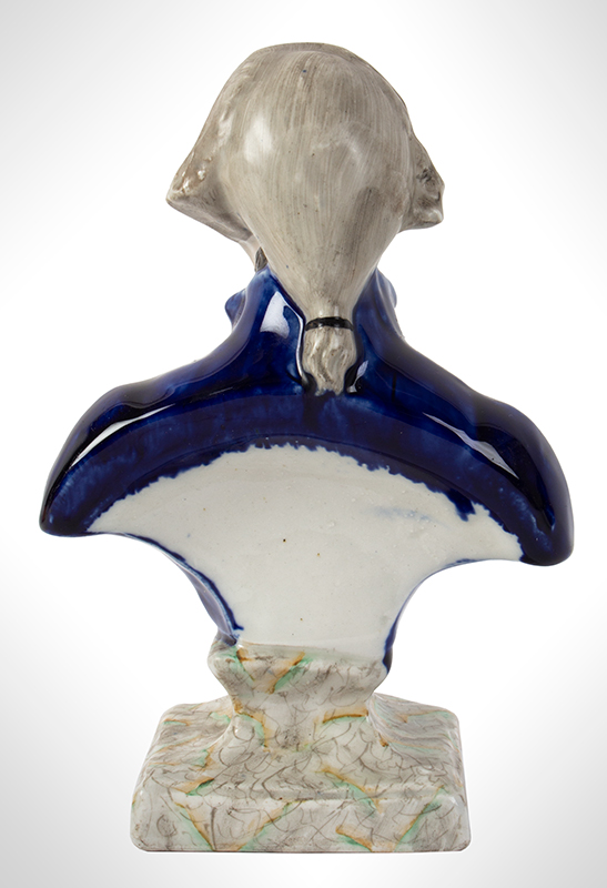 Staffordshire Pottery, Bust of George Washington, entire view 3