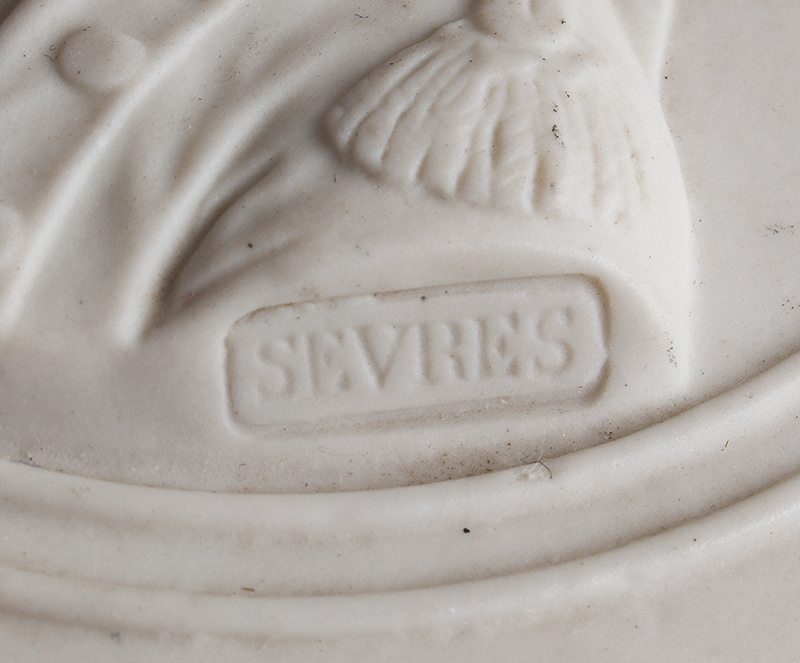 Porcelain Medallion, George Washington, Sevres, France, detail view