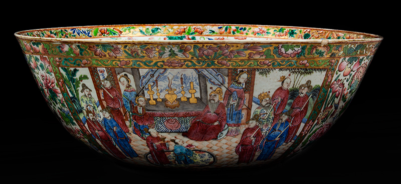 Rose Medallion Punch Bowl, China, Image 1