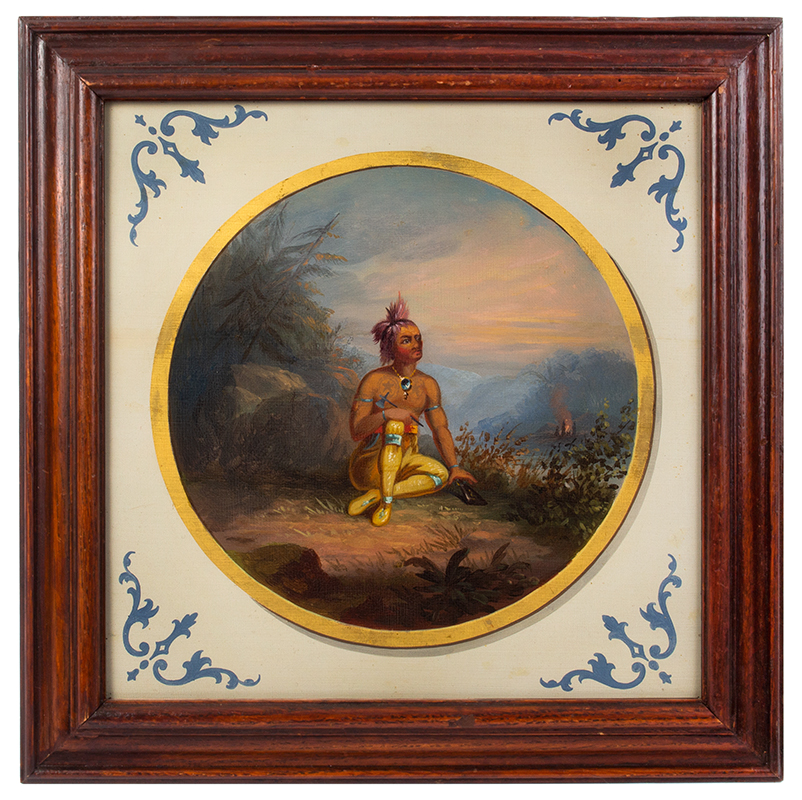 Folk Art Portrait of an Indian Brave, Image 1