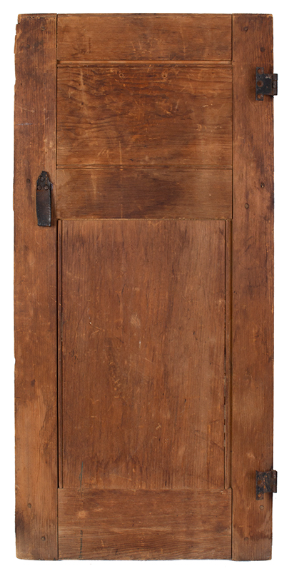 Meetinghouse Pew Door, Raised Panels, Original Natural Surface, Numbered, entire view 2
