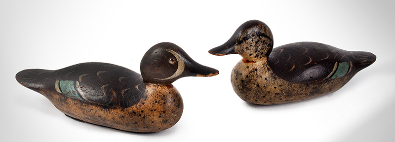 A Rigmate Pair of Mason Glasseye Blue-Winged Teal Decoys, Image 1