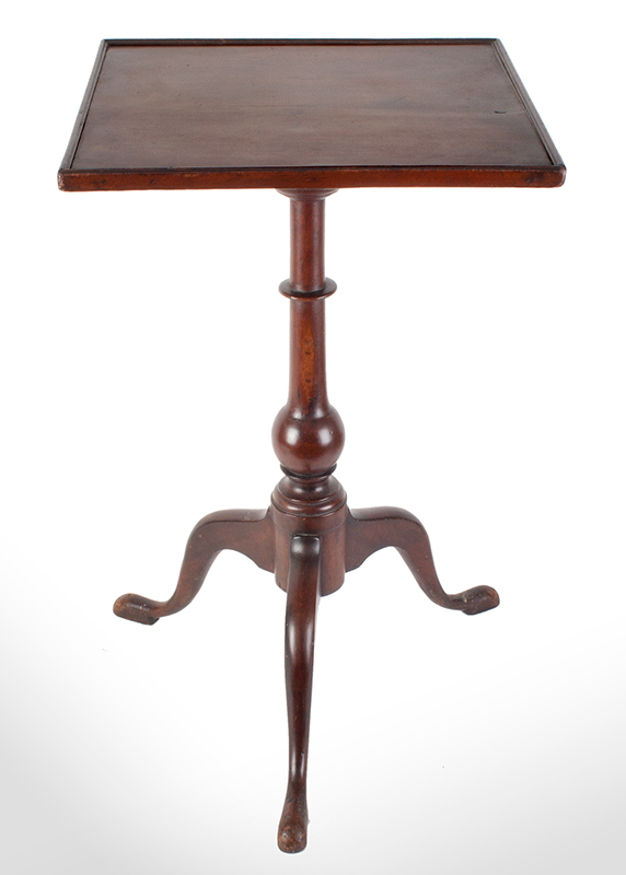 Chippendale Candlestand, Connecticut, Tray Top, Probably Windsor, Hartford County; Possibly Timothy Loomis
