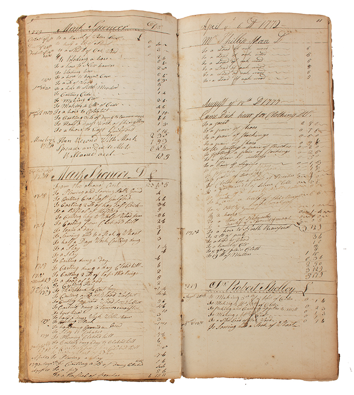 Americana, Farm Ledger, Working Daybook, and later Justice of the Peace Log, detail view 3