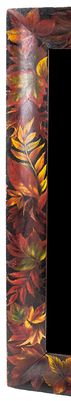 Mirror, Paint Decorated, Outstanding Fall Colors, Maple, Birch & Sumac Leaves