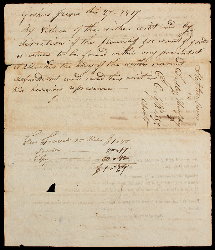 Manuscripts, Signed Documents, 1764 French & Indian War Related Document, entire view 2