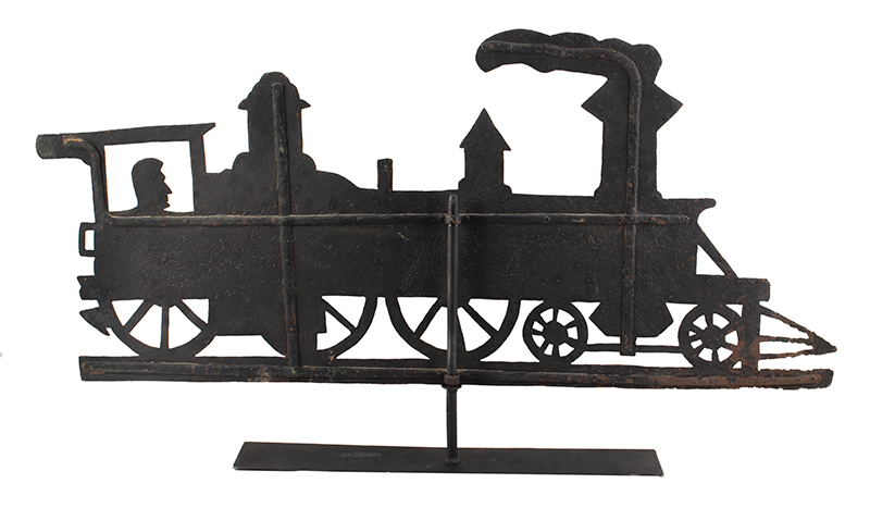 Weathervane, Locomotive with Engineer…Billowing Smoke, entire view 2