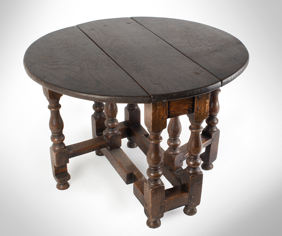William & Mary Gate Leg Drop Leaf Table, Small, Children’s Table