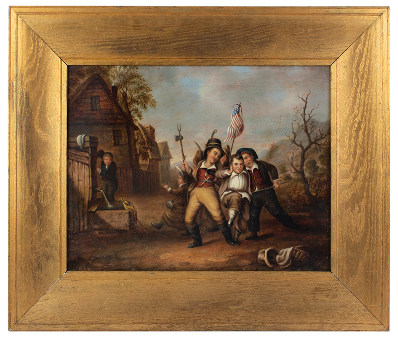 Painting, Genre, Street Urchins Celebrating the Fourth, George Comegys, Image 1