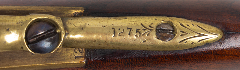 D.H. [David Hall] Hillard Underhammer Buggy Rifle, No. 1275, trigger guard detail