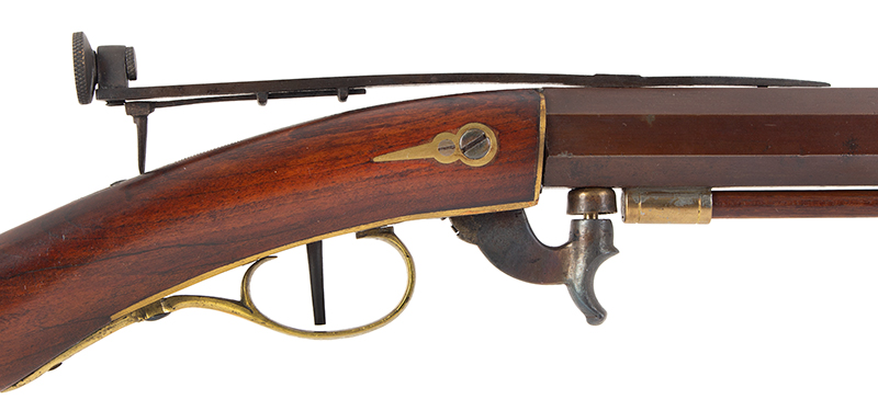 D.H. [David Hall] Hillard Underhammer Buggy Rifle, No. 1275, side plate 1