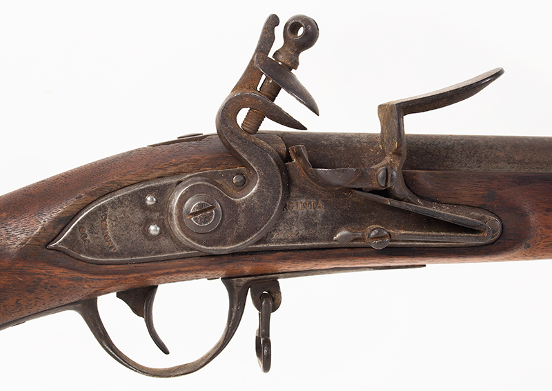 Virginia Manufactory 1st Model Musket, Original Configuration & Condition 1802 – First year of manufacture…, lock plate