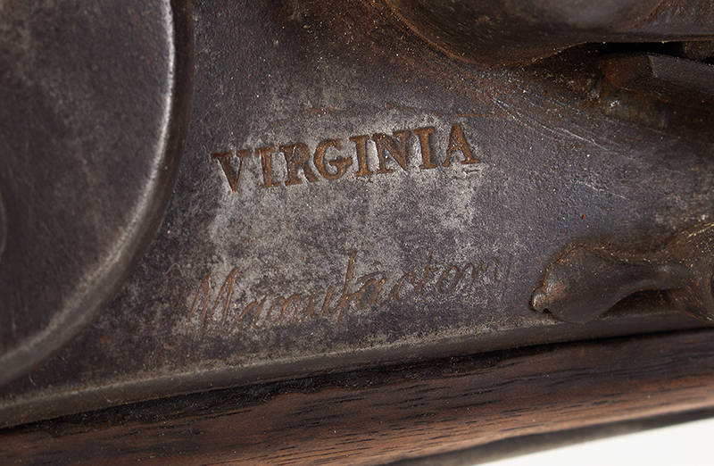 Virginia Manufactory 1st Model Musket, Original Configuration & Condition 1802 – First year of manufacture…, lock plate detail 1
