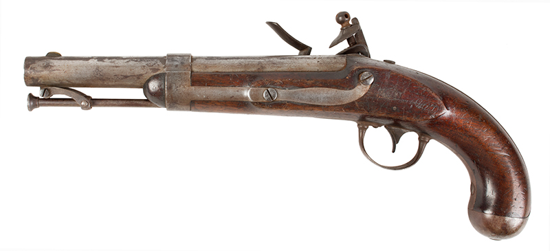 Flintlock Pistol, U.S. Model 1836, Asa Waters, Millbury, Massachusetts, 1841, left facing