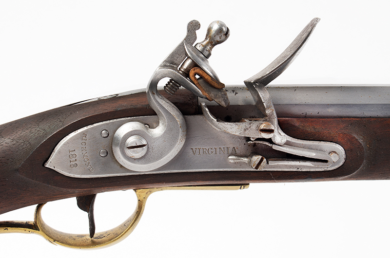 Second Model Virginia Manufactory Rifle, 1818, Fully Octagon, Brass Furniture