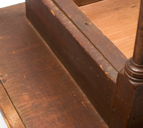 Tavern Table, Original…Red Paint, A Good new England Table, detail view 5