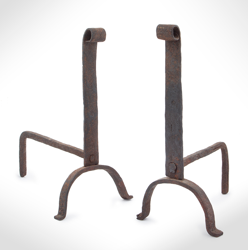 Creepers, Miniature Scroll-top Andirons, Image 1