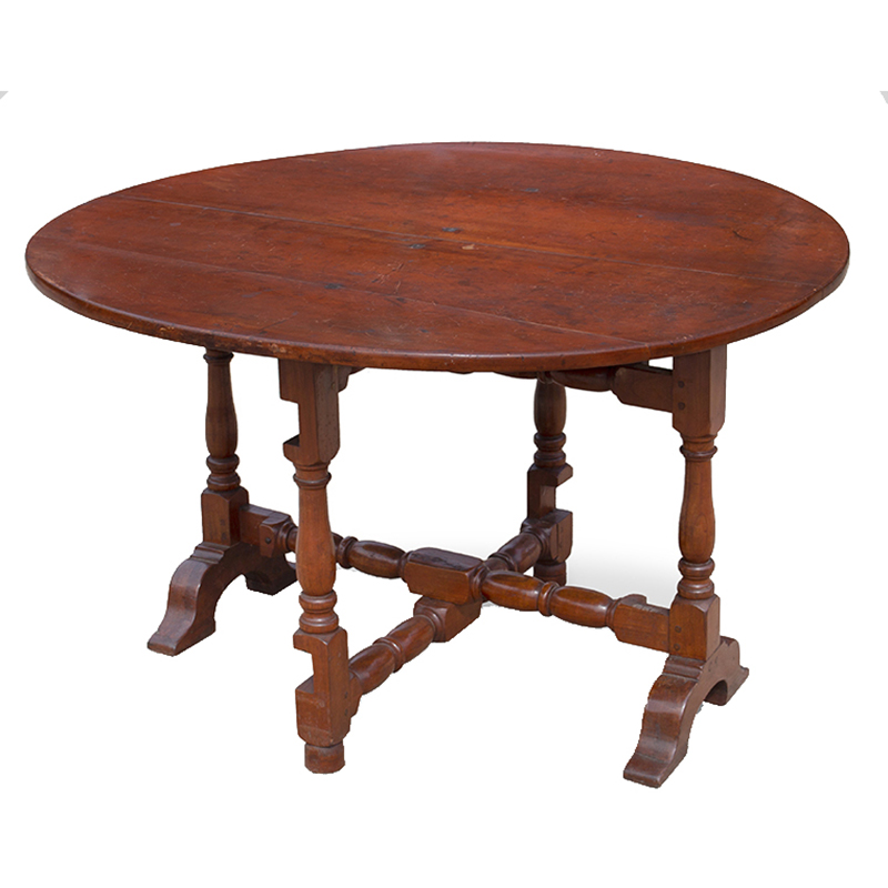 Tuckaway Table, Large Dining Size, Robust Turnings, Gateleg, Arched Shoe Feet<br />
, Image 1