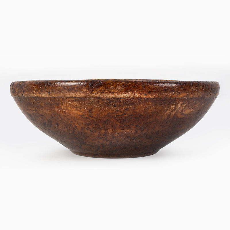 18th Century Burl Bowl, Scarce Small Size, New England, Image 1