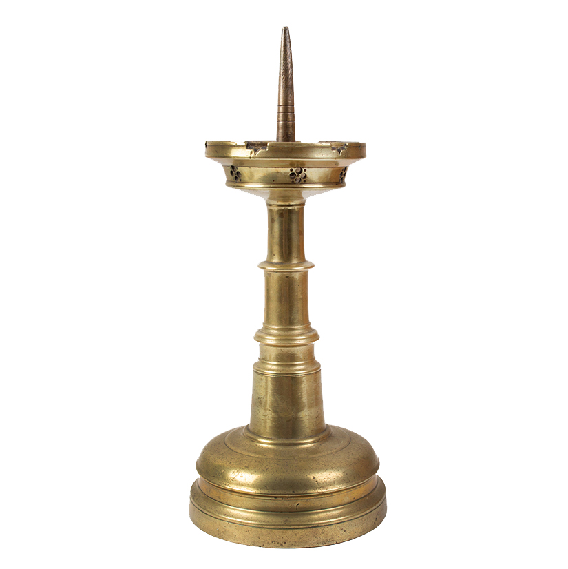 14th or Early 15th Century, Large Castellated Candlestick, Image 1