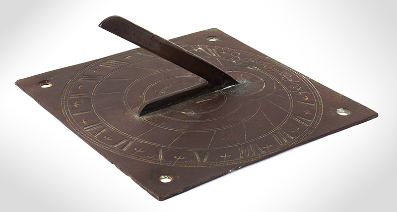 Sundial, 17th C., Maker Signed, John Knapp, Reading, England, entire view 2