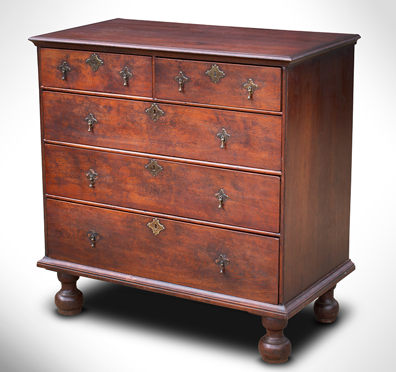 Chest of Drawers, Ball Foot, Confidently Attributed to John Head, Philadelphia Pennsylvania, entire view