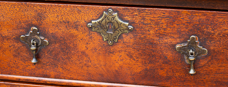 Chest of Drawers, Ball Foot, Confidently Attributed to John Head, Philadelphia Pennsylvania, detail view