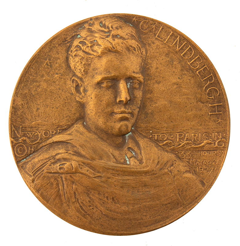 Historic Medal, Charles Lindbergh New York to Paris Commemorative Medal, Image 1
