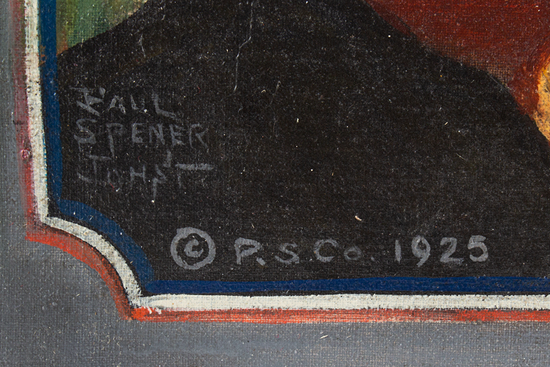 Illustration, Palmers Crackers, Uncle Sam, George Washington, Abe Lincoln Signed lower left: Paul Spener Johst, 1925, detail view 2