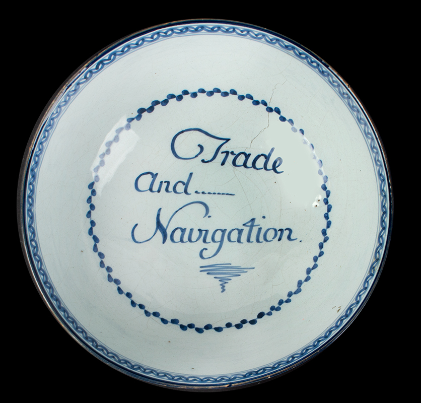 Delft Punch Bowl – TRADE and NAVIGATION, Draped Floral Swags