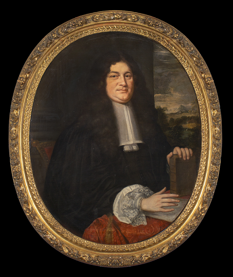 Portrait of Seated Clergyman, Barrister, European School, Large Scale