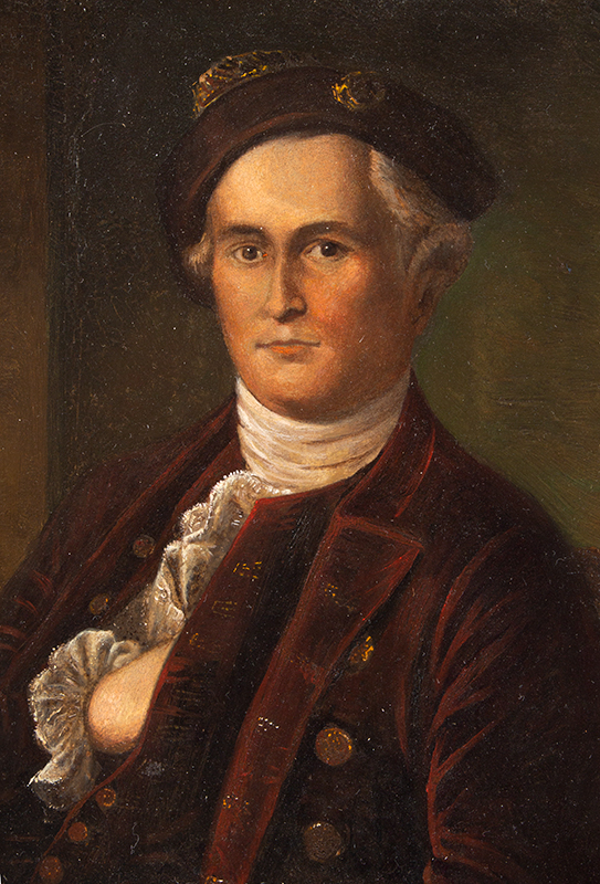 Portrait, Mordecai Gist, Revolutionary War Continental Army Brigadier General After Charles Wilson Peale (Fine Arts Museum of San Francisco), detail view