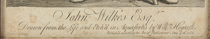 Print, John Wilkes, Esq., Etching and Engraving, Satire, detail view