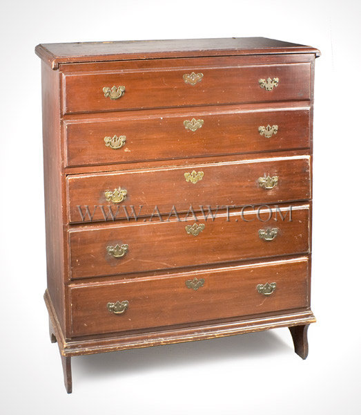 Blanket Chest, Deep Well
Original brasses and surface
Circa 1785, angle view