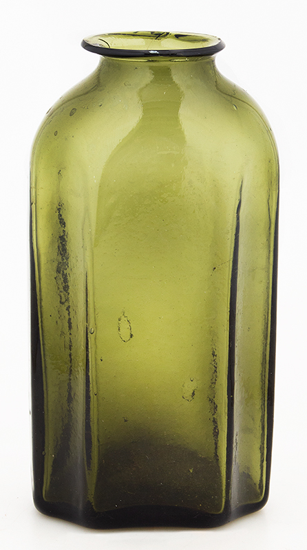 Snuff Bottle, Blown, Rectangular, Wide Mouth Utility with Concave Corners, Image 1