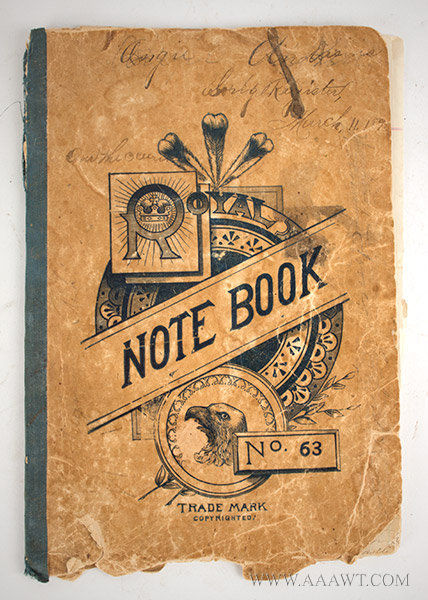 Manuscript, Notebook: Popular 19th Century Song Lyrics, Image 1