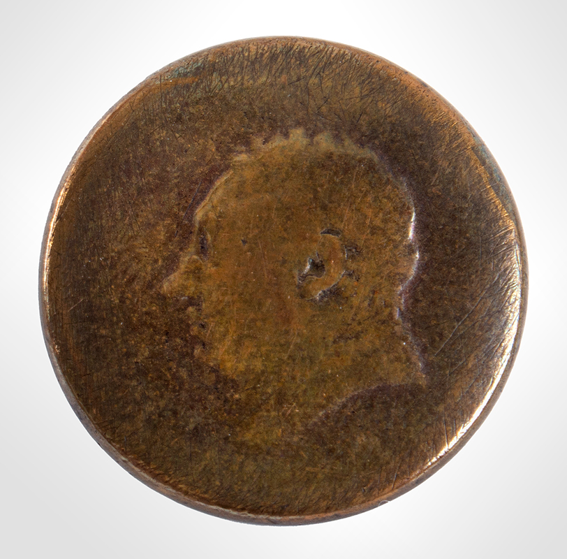 Marquis De Lafayette Medallion Button, LH & Scovill, Albert PC 31-B1, entire view