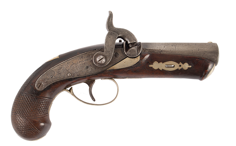 Deringer Pistol by Henry Deringer, Agent: W.H. Calhoun, Nashville, Tennessee, Image 1