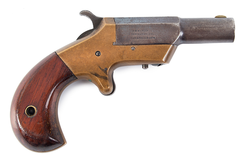 Hopkins & Allen 'XL' Single Shot Derringer Marked: XL DERRINGER on Top of Frame, right facing