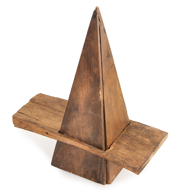 Antique Maple Sugar Mold, Pyramidal Shape, Image 1